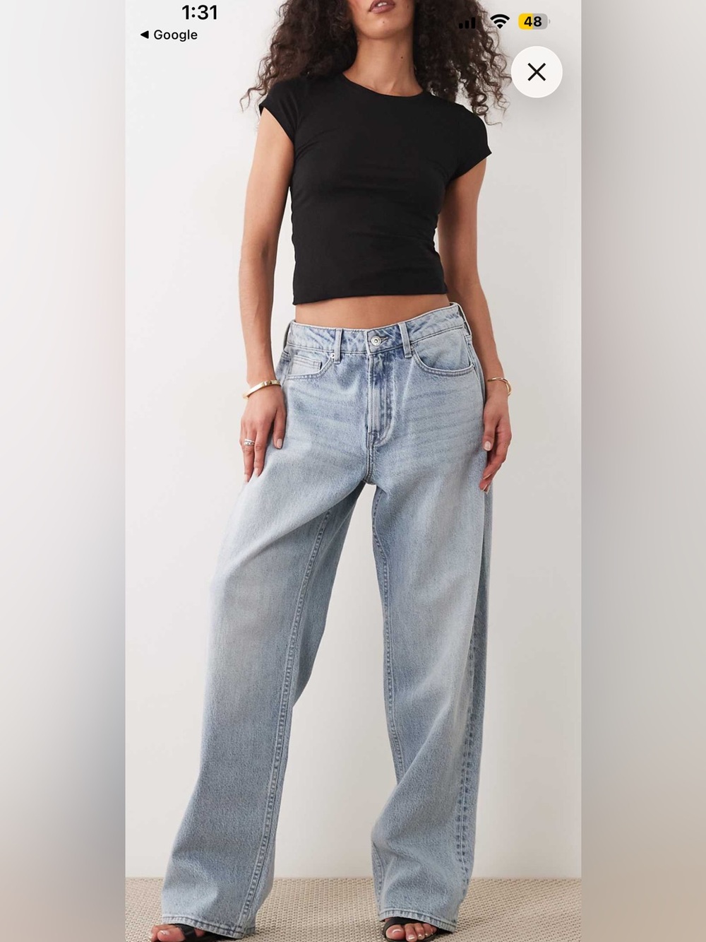 Good American 90s wide leg high waist